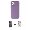 MARSİLYAN™- iPhone 12 Pro Kılıf Yadigar Klasik - Şeffaf Uv Polymer Nano Ekran Koruyucu + Neon Fosforlu Kamera Lens - SI
