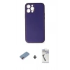 MARSİLYAN™- iPhone 12 Pro Kılıf Yadigar Klasik - Şeffaf Uv Polymer Nano Ekran Koruyucu + Shine Kamera Lens Koruma Cam - PE