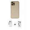 MARSİLYAN™- iPhone 12 Pro Kılıf Yadigar Klasik - Şeffaf Uv Polymer Nano Ekran Koruyucu + Shine Kamera Lens - GS