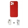 MARSİLYAN™- iPhone 12 Pro Kılıf Yadigar Klasik - Şeffaf Uv Polymer Nano Ekran Koruyucu + Shine Kamera Lens - GD