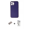 MARSİLYAN™- iPhone 12 Pro Kılıf Yadigar Klasik - Şeffaf Uv Polymer Nano Ekran Koruyucu + Shine Kamera Lens Koruma Cam - SABE