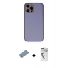 MARSİLYAN™- iPhone 12 Pro Kılıf Yadigar Klasik - Şeffaf Uv Polymer Nano Ekran Koruyucu + Shine Kamera Lens Koruma Cam - PE