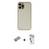 MARSİLYAN™- iPhone 12 Pro Kılıf Yadigar Klasik - Şeffaf Uv Polymer Nano Ekran Koruyucu + Shine Kamera Lens Koruma Cam - SABE