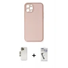 MARSİLYAN™- iPhone 12 Pro Kılıf Yadigar Klasik - Şeffaf Uv Polymer Nano Ekran Koruyucu + Shine Kamera Lens - GD