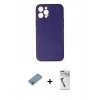 MARSİLYAN™- iPhone 12 Pro Kılıf Yadigar Klasik - Şeffaf Uv Polymer Nano Ekran Koruyucu + Shine Kamera Lens Koruma Cam - GI