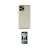 MARSİLYAN™- iPhone 12 Pro Kılıf Yadigar Klasik - Siyah 34D Hayalet Izgaralı Cam