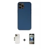 MARSİLYAN™- iPhone 12 Pro Kılıf Yadigar Klasik - Siyah 34D Hayalet Izgaralı Cam + Shine Kamera Lens - GD