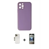 MARSİLYAN™- iPhone 12 Pro Kılıf Yadigar Klasik - Siyah 34D Hayalet Izgaralı Cam + Shine Kamera Lens - GD