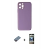 MARSİLYAN™- iPhone 12 Pro Kılıf Yadigar Klasik - Siyah 34D Hayalet Izgaralı Cam + Metal Kamera Lens Koruma Cam - KI