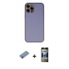 MARSİLYAN™- iPhone 12 Pro Kılıf Yadigar Klasik - Siyah 34D Hayalet Izgaralı Cam + Shine Kamera Lens Koruma Cam - PE
