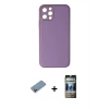 MARSİLYAN™- iPhone 12 Pro Kılıf Yadigar Klasik - Siyah 34D Hayalet Izgaralı Cam + Shine Kamera Lens Koruma Cam - PE
