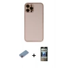 MARSİLYAN™- iPhone 12 Pro Kılıf Yadigar Klasik - Siyah 34D Hayalet Izgaralı Cam + Shine Kamera Lens Koruma Cam - PE