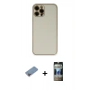 MARSİLYAN™- iPhone 12 Pro Kılıf Yadigar Klasik - Siyah 34D Hayalet Izgaralı Cam + Shine Kamera Lens Koruma Cam - PE