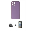 MARSİLYAN™- iPhone 12 Pro Kılıf Yadigar Klasik - Siyah 34D Hayalet Izgaralı Cam + Kamera Lens Koruma Cam - SF