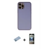 MARSİLYAN™- iPhone 12 Pro Kılıf Yadigar Klasik - Siyah 34D Hayalet Izgaralı Cam + Shine Kamera Lens Koruma Cam - MI