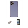 MARSİLYAN™- iPhone 12 Pro Kılıf Yadigar Klasik - Siyah 34D Hayalet Izgaralı Cam + Shine Kamera Lens Koruma Cam - SABE