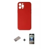 MARSİLYAN™- iPhone 12 Pro Kılıf Yadigar Klasik - Siyah 34D Hayalet Izgaralı Cam + Shine Kamera Lens Koruma Cam - SABE