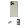 MARSİLYAN™- iPhone 12 Pro Kılıf Yadigar Klasik - Siyah 34D Hayalet Izgaralı Cam + Shine Kamera Lens Koruma Cam - SABE