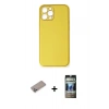 MARSİLYAN™- iPhone 12 Pro Kılıf Yadigar Klasik - Siyah 34D Hayalet Izgaralı Cam + Shine Kamera Lens Koruma Cam - SABE