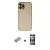 MARSİLYAN™- iPhone 12 Pro Kılıf Yadigar Klasik - Siyah 34D Hayalet Izgaralı Cam + Shine Kamera Lens Koruma Cam - SABE