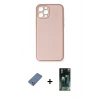 MARSİLYAN™- iPhone 12 Pro Kılıf Yadigar Klasik - Siyah 360 Mat Full Body Arka Koruyucu + Metal Kamera Lens Koruma Cam - AKYL