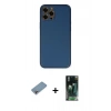 MARSİLYAN™- iPhone 12 Pro Kılıf Yadigar Klasik - Siyah 360 Mat Full Body Arka Koruyucu + Shine Kamera Lens Koruma Cam - GI
