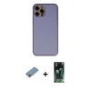MARSİLYAN™- iPhone 12 Pro Kılıf Yadigar Klasik - Siyah 360 Mat Full Body Arka Koruyucu + Shine Kamera Lens Koruma Cam - GI