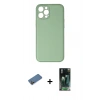 MARSİLYAN™- iPhone 12 Pro Kılıf Yadigar Klasik - Siyah 360 Mat Full Body Arka Koruyucu + Shine Kamera Lens Koruma Cam - GD