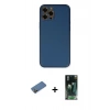 MARSİLYAN™- iPhone 12 Pro Kılıf Yadigar Klasik - Siyah 360 Mat Full Body Arka Koruyucu + Shine Kamera Lens Koruma Cam - GD