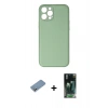 MARSİLYAN™- iPhone 12 Pro Kılıf Yadigar Klasik - Siyah 360 Mat Full Body Arka Koruyucu + Shine Kamera Lens Koruma Cam - GS