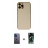 MARSİLYAN™- iPhone 12 Pro Kılıf Yadigar Klasik - Siyah 360 Mat Full Body Arka Koruyucu + Neon Fosforlu Kamera Lens - MI