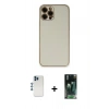 MARSİLYAN™- iPhone 12 Pro Kılıf Yadigar Klasik - Siyah 360 Mat Full Body Arka Koruyucu + Mavi Shine Kamera Lens