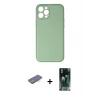 MARSİLYAN™- iPhone 12 Pro Kılıf Yadigar Klasik - Siyah 360 Mat Full Body Arka Koruyucu + Renkli Kamera Lens Koruma Cam - MI