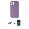 MARSİLYAN™- iPhone 12 Pro Kılıf Yadigar Klasik - Siyah 360 Mat Full Body Arka Koruyucu + Renkli Kamera Lens Koruma Cam - PE