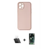 MARSİLYAN™- iPhone 12 Pro Kılıf Yadigar Klasik - Siyah 360 Mat Full Body Arka Koruyucu + Kamera Lens Koruma Cam - SF