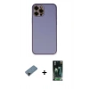 MARSİLYAN™- iPhone 12 Pro Kılıf Yadigar Klasik - Siyah 360 Mat Full Body Arka Koruyucu + Shine Kamera Lens Koruma Cam - SH