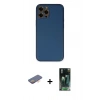 MARSİLYAN™- iPhone 12 Pro Kılıf Yadigar Klasik - Siyah 360 Mat Full Body Arka Koruyucu + Renkli Kamera Lens Koruma Cam - TU