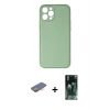 MARSİLYAN™- iPhone 12 Pro Kılıf Yadigar Klasik - Siyah 360 Mat Full Body Arka Koruyucu + Renkli Kamera Lens Koruma Cam - TU