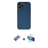 MARSİLYAN™- iPhone 12 Pro Kılıf Yadigar Klasik - Siyah 3D Antistatik Cam Ekran Koruyucu + Metal Kamera Lens Koruma Cam - KI