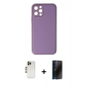 MARSİLYAN™- iPhone 12 Pro Kılıf Yadigar Klasik - Siyah 3D Antistatik Hayalet Cam Ekran Koruyucu + Shine Kamera Lens - GD