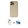 MARSİLYAN™- iPhone 12 Pro Kılıf Yadigar Klasik - Siyah 3D Antistatik Seramik Nano Ekran Koruyucu + Shine Kamera Lens - GD