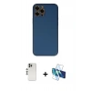MARSİLYAN™- iPhone 12 Pro Kılıf Yadigar Klasik - Siyah 3D Antistatik Seramik Nano Ekran Koruyucu + Shine Kamera Lens - GS