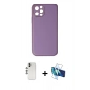 MARSİLYAN™- iPhone 12 Pro Kılıf Yadigar Klasik - Siyah 3D Antistatik Seramik Nano Ekran Koruyucu + Shine Kamera Lens - GS