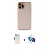 MARSİLYAN™- iPhone 12 Pro Kılıf Yadigar Klasik - Siyah 3D Antistatik Seramik Nano Ekran Koruyucu + Shine Kamera Lens - GS