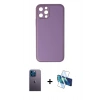 MARSİLYAN™- iPhone 12 Pro Kılıf Yadigar Klasik - Siyah 3D Antistatik Seramik Nano Ekran Koruyucu + Neon Fosforlu Kamera Lens - MI