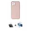 MARSİLYAN™- iPhone 12 Pro Kılıf Yadigar Klasik - Siyah 3D Antistatik Seramik Nano Ekran Koruyucu + Kamera Lens Koruma Cam - SF