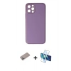 MARSİLYAN™- iPhone 12 Pro Kılıf Yadigar Klasik - Siyah 3D Antistatik Seramik Nano Ekran Koruyucu + Shine Kamera Lens Koruma Cam - SABE