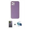 MARSİLYAN™- iPhone 12 Pro Kılıf Yadigar Klasik - Siyah 3D Antistatik Seramik Nano Ekran Koruyucu + Neon Fosforlu Kamera Lens - YL