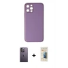 MARSİLYAN™- iPhone 12 Pro Kılıf Yadigar Klasik - Siyah 6D Mat Seramik Hayalet Nano Ekran Koruyucu + Neon Fosforlu Kamera Lens - BZ