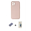 MARSİLYAN™- iPhone 12 Pro Kılıf Yadigar Klasik - Siyah 6D Mat Seramik Hayalet Nano Ekran Koruyucu + Metal Kamera Lens Koruma Cam - GD